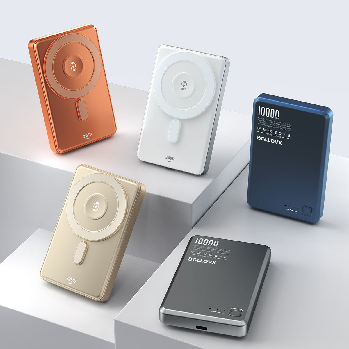 3 in 1 Power Bank 10000mah Magnetic Wireless Charging