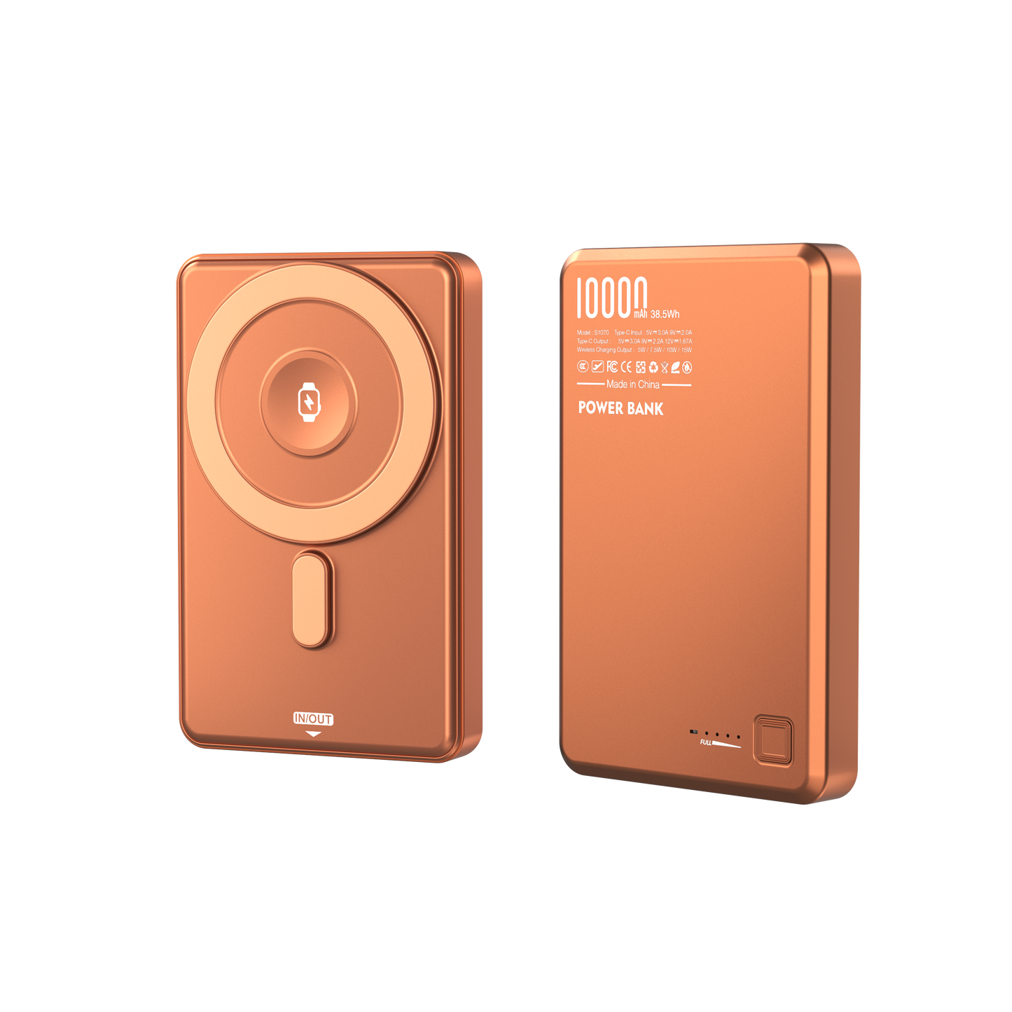 3 in 1 Power Bank 10000mah Magnetic Wireless Charging